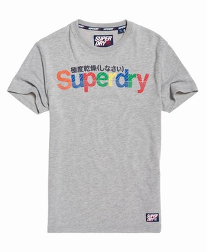 Superdry Retro Sport Férfi Pólók Szürke | ANUYV4231